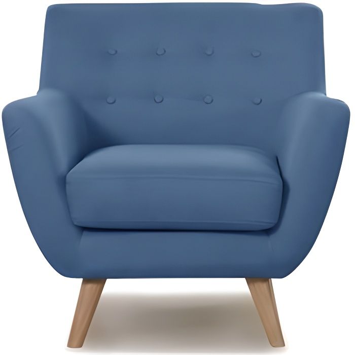 Fauteuil scandinave 1 place bleu - Nils - DESIGNETSAMAISON Fauteuil scandinave 1 place bleu - Nils - DESIGNETSAMAISON