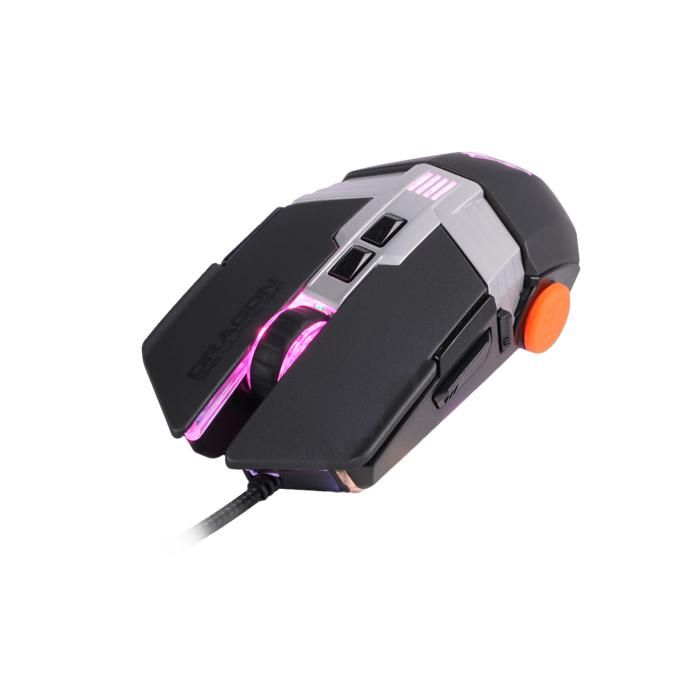 Dragonwar G22 7000DPI Souris de jeu RGB ergonomique et personnalisable à 7 boutons – Noir