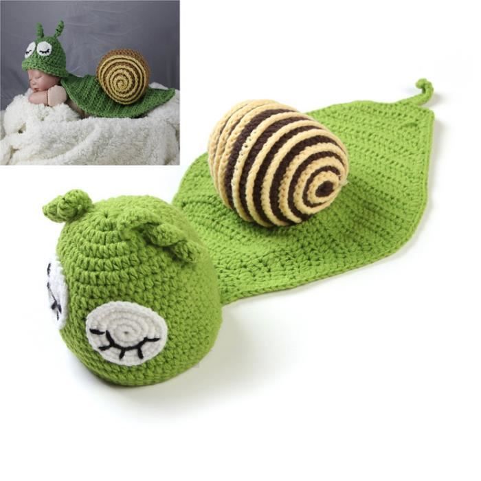 Escargot Bebe Photo Photographie Props Crochet Knit Ensemble Cdiscount Puericulture Eveil Bebe