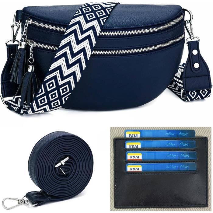 Sac Bandoulière Femme Imperméable En Nylon - Multipoches, Bandoulière Réglable, 26x18x12 Cm - Pour Voyage, école, Sport