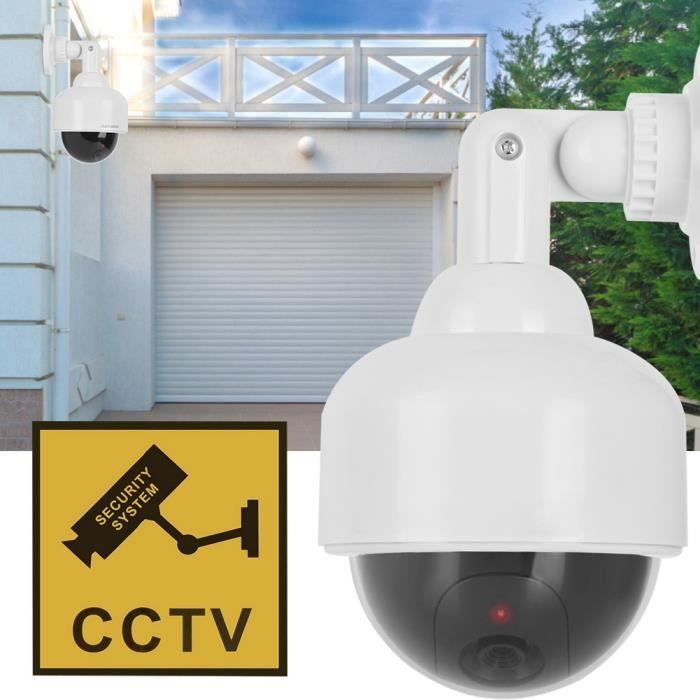 Caméra De Sécurité Factice Solaire Avec LED Clignotante - 130x66 Mm - Extérieur étanche