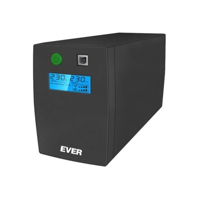 EVER EASYLINE 850 Onduleur CA 230 V 480 Watt 850 VA 9 Ah USB connecteurs de sortie : 1