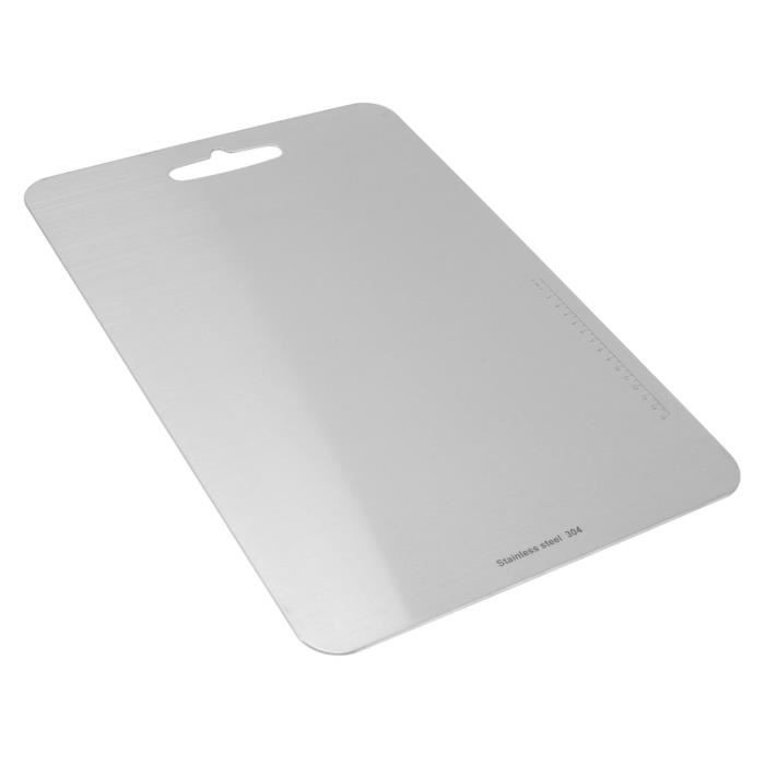 Planche à Découper En Inox 304 – 3 Tailles – Antiadhésive Et Hygiénique – Pour Viandes, Légumes, Fruits