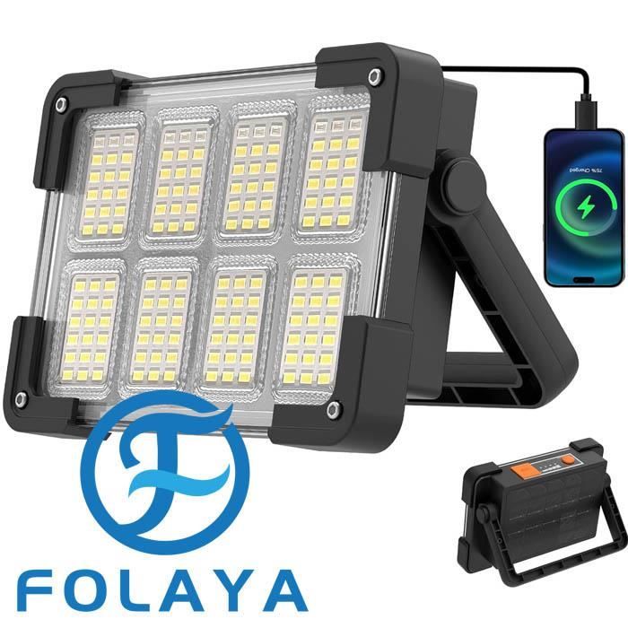 Projecteur LED Rechargeable 10W 700 Lumens - Pour Chantier, Avec Port USB, Marque Silverline