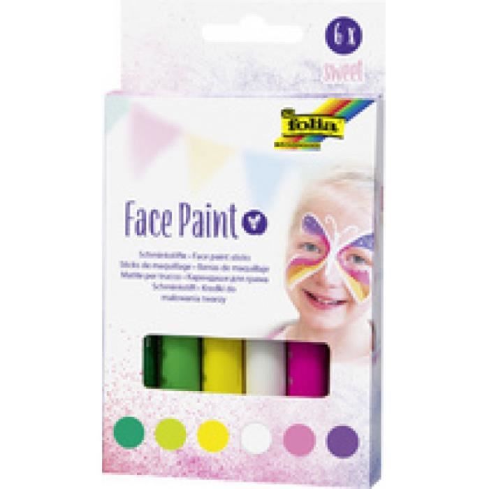 folia Crayons de maquillage Face Paint Set WILD 0,000000 Noir