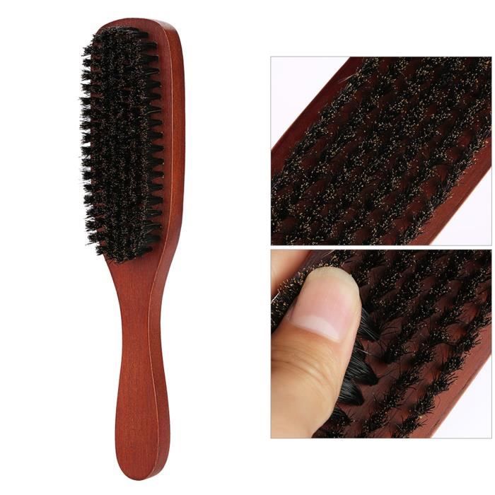 Brosse à Barbe Et Cheveux De Voyage Portable - En Métal Et Fibres, Couleur Argent, Pour Homme