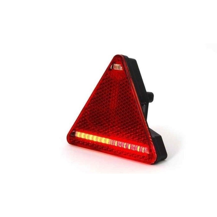 Lot De 2 Feux Arrière LED Triangulaires 12V/24V E20 - 6 Fonctions - Pour Camion, Remorque, Camping-car - IP66/68 - 6