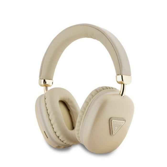 Guess Bluetooth 5.3 IPX4 Headphones with Premium Bass & Hand free Calling Triangle Gold Neuf - vue 3