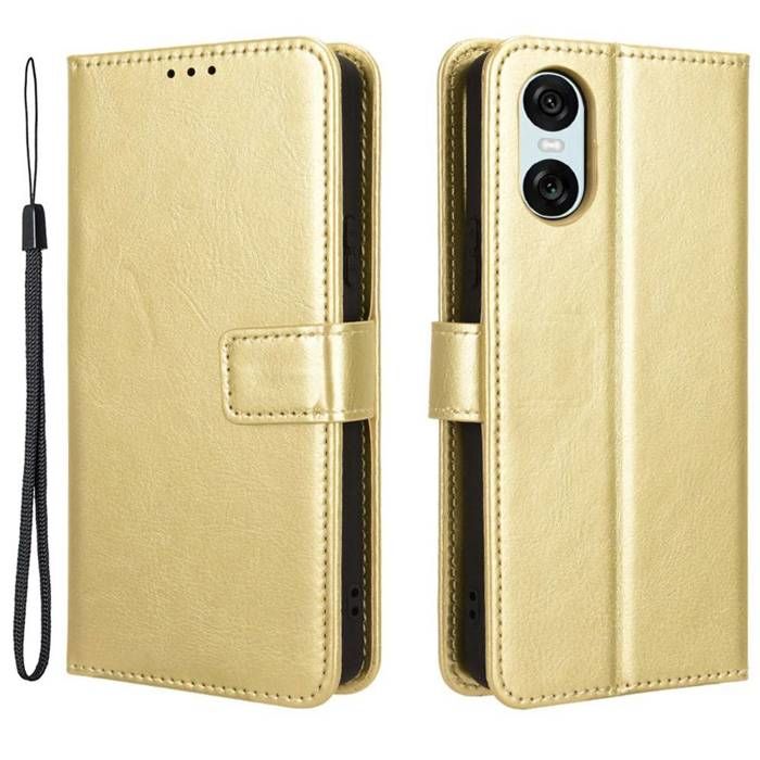 Housse pour Sony Xperia 10 VI - etui coque pochette portefeuille + film ecran - OR - Cdiscount 