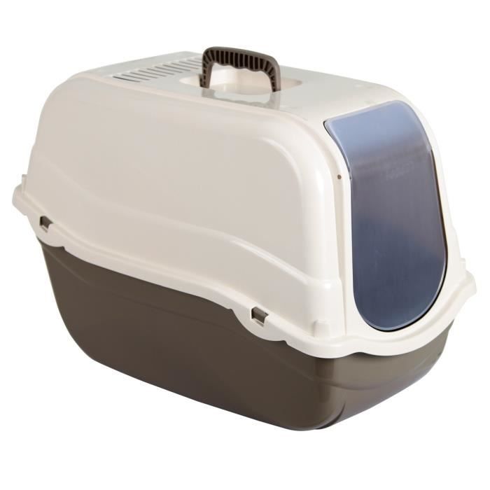 KERBL Litière Minka pour chat - 57x39x41cm - Taupe et crème KERBL Litière Minka pour chat - 57x39x41cm - Taupe et crème