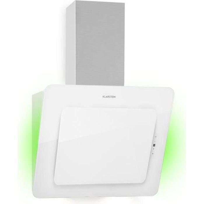 Klarstein Helena 60 Hotte Murale Aspirante 60cm Extraction 595 M H Eclairage D Ambiance 9 Couleurs Au Choix Classe A Blanc Achat Vente Hotte Cdiscount