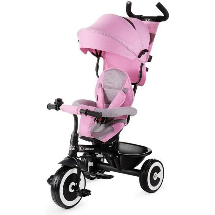 Tricycle evolutif KINDERKRAFT ASTON rose 3 roues des 9 mois Cdiscount Jeux Jouets