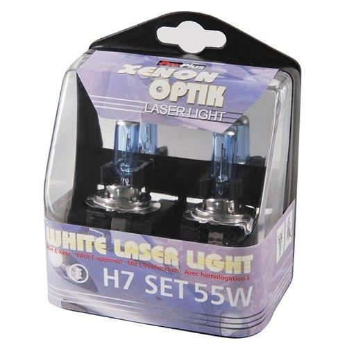 Boite de 2 Lampe Ampoule Halogene Xenon 12v H7 55w BLEU Auto