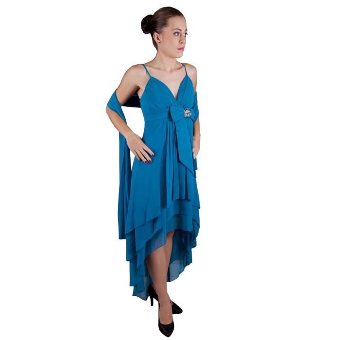 Robe De Mariage Femme Avec Etole Ira Bleu Turquoise 46 Bleu
