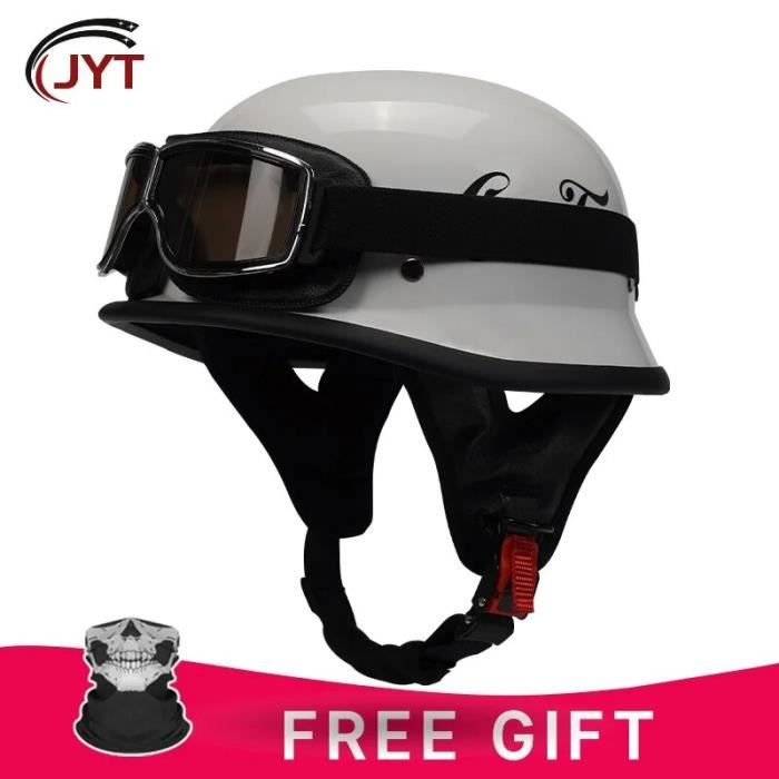 Casque Moto Demi-coque Allemand Homologué DOT - Taille L, Couleur Selon Stock, ABS, Pour Tous Usages Route, Neuf