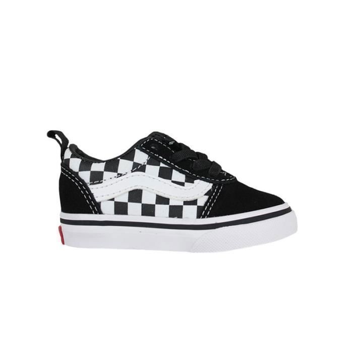 Chaussures Vans Ward Slip-On à carreaux noir et blanc pour garçon