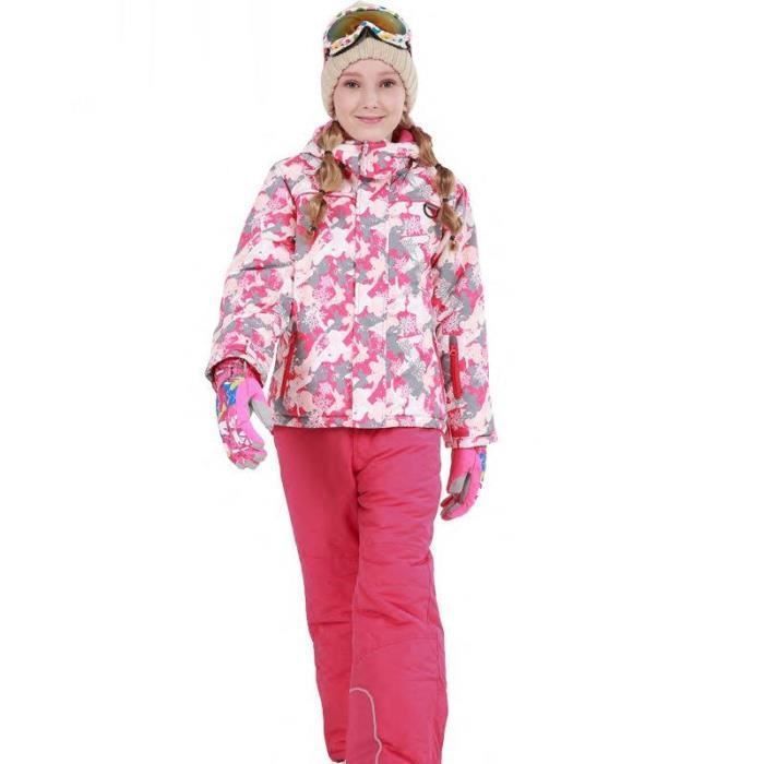 Ensemble de Ski Fille - Marque - Modèle - Rose - Imperméabilité - Respirant