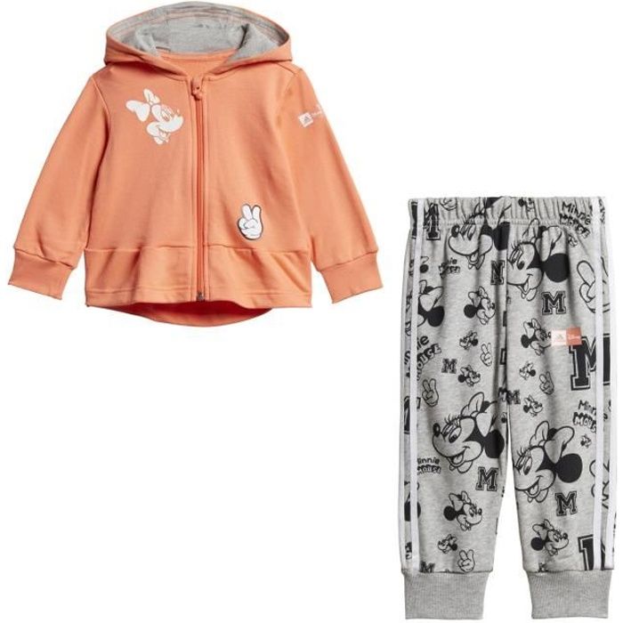 Survetement Adidas Disney Minnie Mouse Corail Gris Bebe Jauneange Cdiscount Pret A Porter