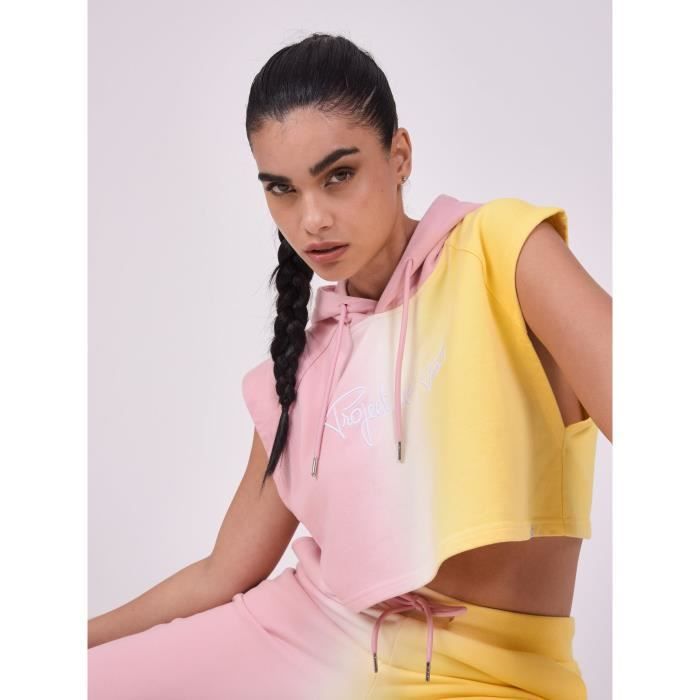 Sweat capuche hotsell sans manche femme