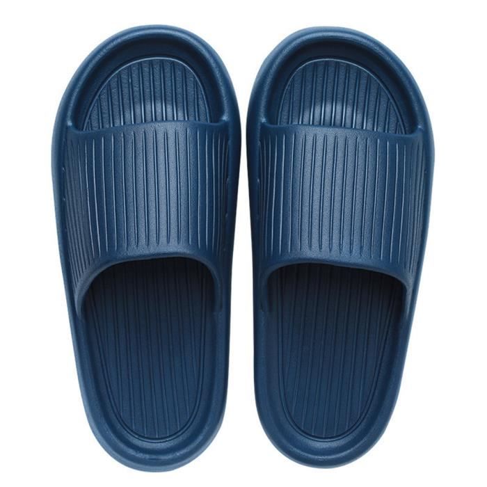 Rue de la Chaussure | La vague chaussons pantoufles duel bleu femme