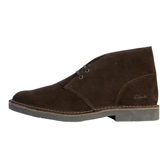 Bottines homme Clarks Desert Bt Evo - Cuir marron - Lacets - Confort exceptionnel