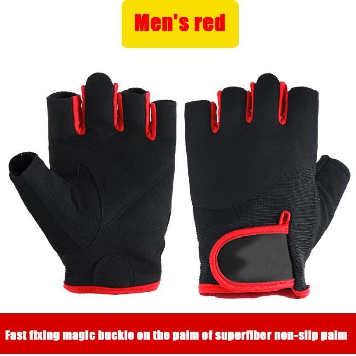 Gants D'entraînement Fitness Sans Doigts - Taille L - Noir - Respirants Avec Soutien Poignet - Neuf Sous Emballage