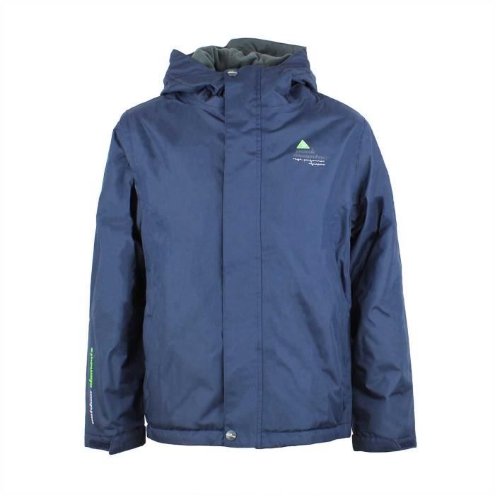 Veste imperméable double polaire enfant Peak Mountain Ecajik - Bleu nuit - Ski - 4 ans