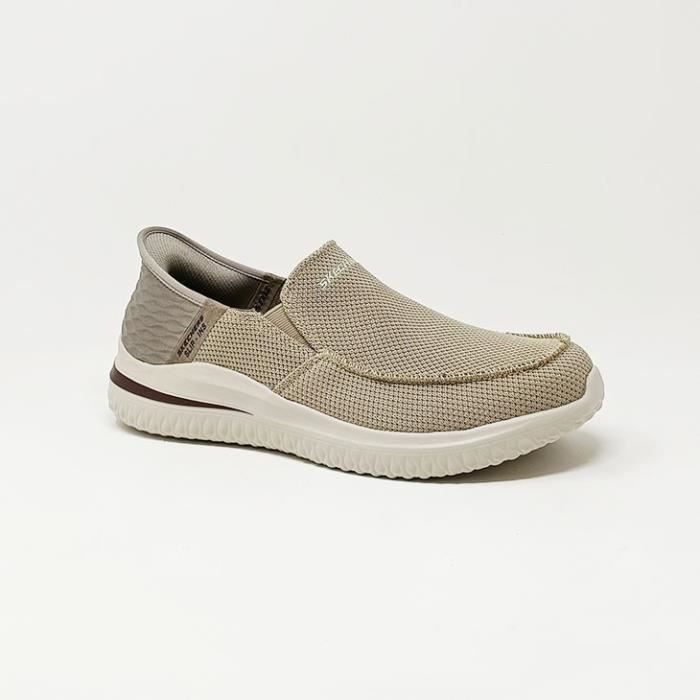 Basket Delson 3.0 Cabrino Taupe CS - SKECHERS - Homme - Beige - A élastique