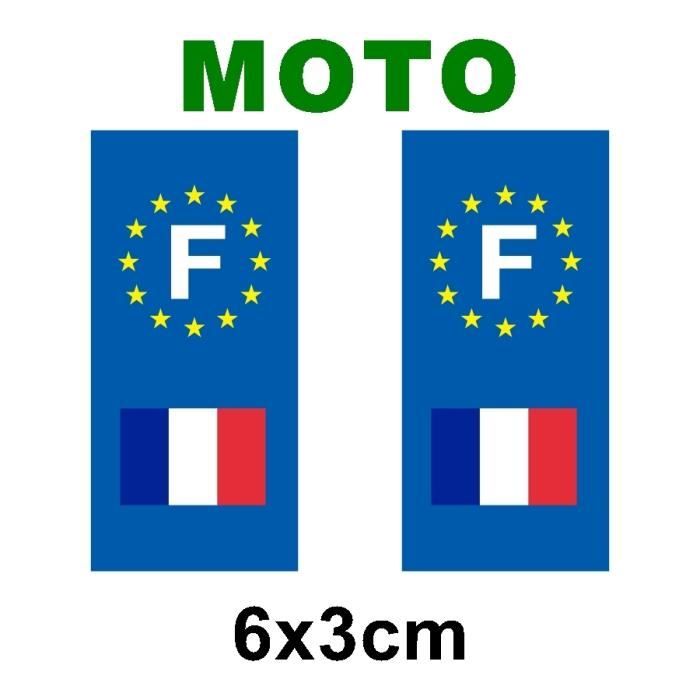 France - Drapeau Vertical | Autocollant plaque immatriculation