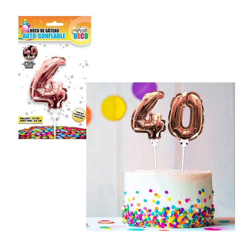 Ballon Rose Pour Gateau Chiffre 4 Blanc Cdiscount Maison