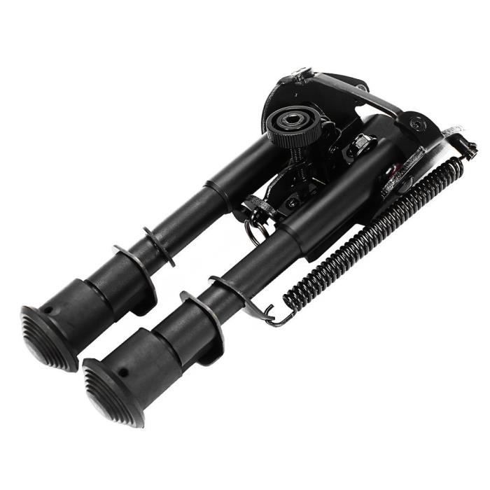 Bipied De Fusil V9 Réglable 6-9" - Support Pivotant 360° - Rail Picatinny 20mm - Aluminium/acier - Neuf - Garantie 1 An