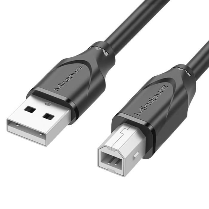 Câble USB Typeb vers USB2.0 pour imprimante d'étiquettes Port carré en
