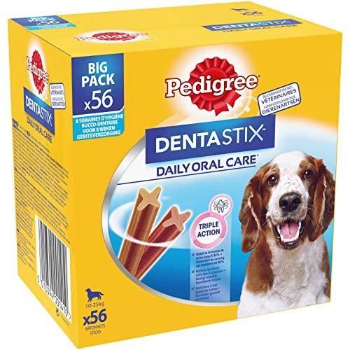 Comparer les prix de Friandises pour Chien - PEDIGREE - Dentastix - 56 Bâtonnets - Hygiène Bucco-Dentaire - Moyen Chien