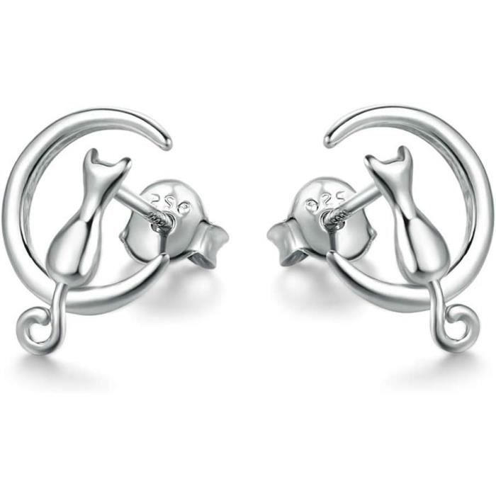 Femme Boucles D'Oreilles En Argent 925, Clous D'Oreilles Femme, Boucles