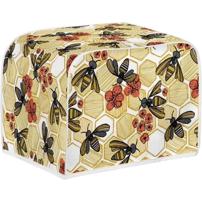 Housse Pour Grille-pain à 2 Tranches - Motif Abeilles Et