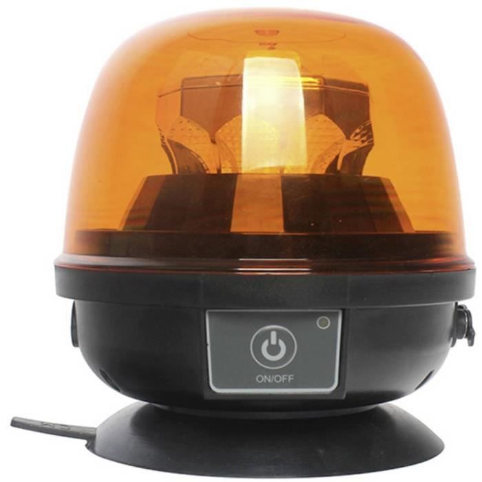 SecoRüt Gyrophare 95003 12 V/DC, 24 V/DC à batterie fixation magnétique, pied magnétique, ventouse orange