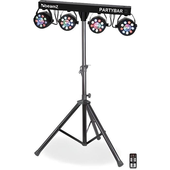 BeamZ Partybar3 - 4x Projecteurs PAR avec Magic Ball mode DMX avec télécommande