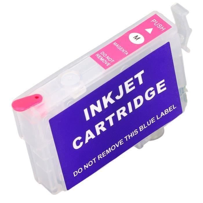 Lot De 4 Cartouches D'Encre Compatibles Epson WF | Pour Imprimantes Workforce WF2010 WF2510 WF2520 WF2530 WF2540 | Multi-couleurs