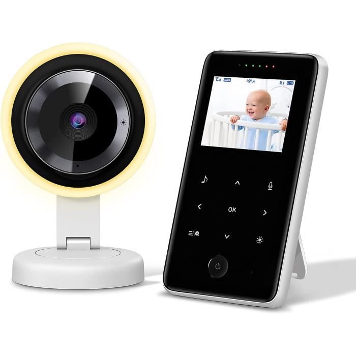 Quietbliss Moniteur vidéo pour bébé avec caméra et Audio, Moniteur pour bébé  sans Fil numérique 2,4 GHz avec veilleuse, Vision N83 - Cdiscount  Puériculture & Eveil bébé