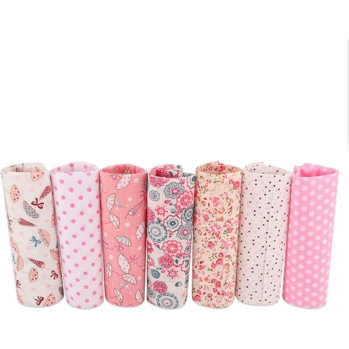 8pcs Tissus Coton 50 X 50cm Couture QuiltingFabric Patchwork Vêtements Sewing Artisanat +50 Fils