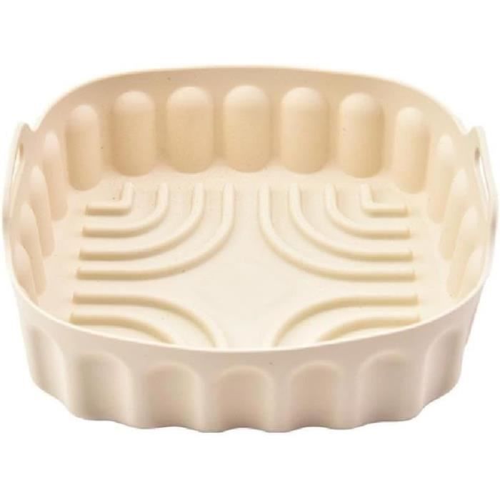 Plaque Cuisson Silicone Pour Friteuse à Air - 23x22x6 Cm - Bec Verseur, Pliable - Facile à Nettoyer - 11