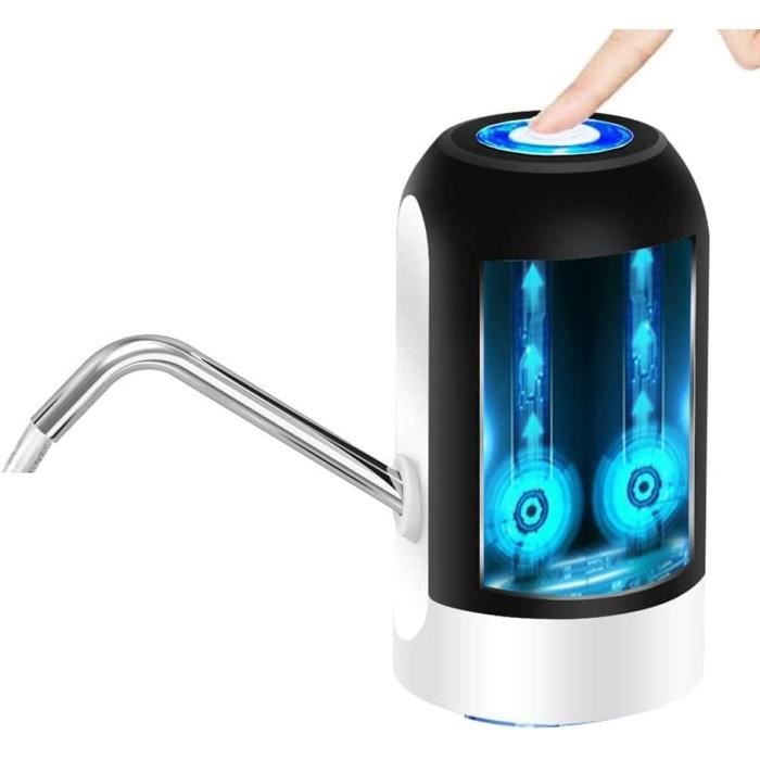 Pompe à Eau électrique Pour Bidon - Portable, Rechargeable USB - Compatible Bidons 2 à 5 Gallons (4-19L) - Blanche