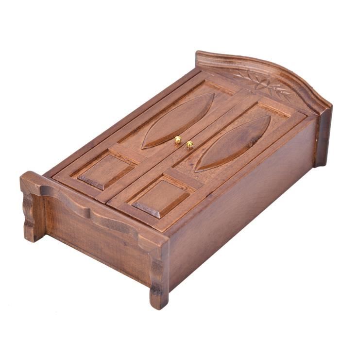 1/12 Miniature Horloge en Bois Meuble pour Maison de Poupée Footful