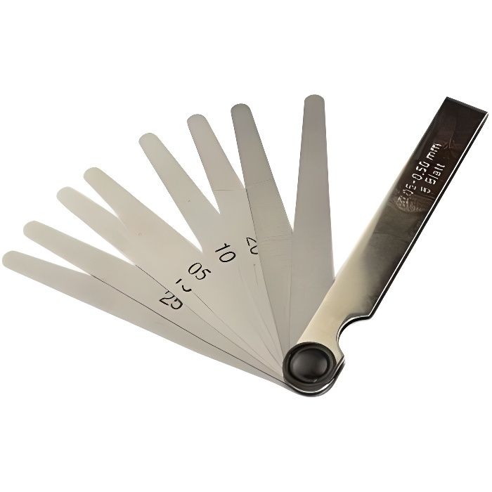 JEU DE 8 CALES EPAISSEUR (0.05 A 0.50MM) POUR REGLAGE CULBUTEUR