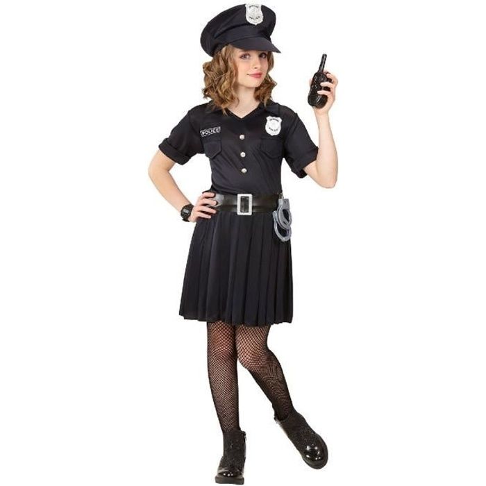 Déguisement fille policière - WIDMANN - 8/10 ans - Robe, ceinture