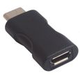 DLH Adaptateur pour transfert de données Energy - 1 x Type C Mâle USB - 1 x Type B Femelle Micro USB - Noir-1