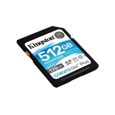 Kingston SDG3/512GB Carte mémoire SD Card ( 512GB SDXC Canvas Go Plus 170R C10 UHS-I U3 V30 )-1
