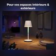 Philips White and Color Ambiance, lampe à poser portable Hue Belle, compatible Bluetooth, blanche-1