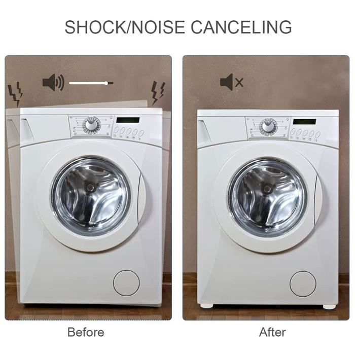 4x coussinets anti-vibrations empêchent le bruit tapis de machine à laver  antidérapant 