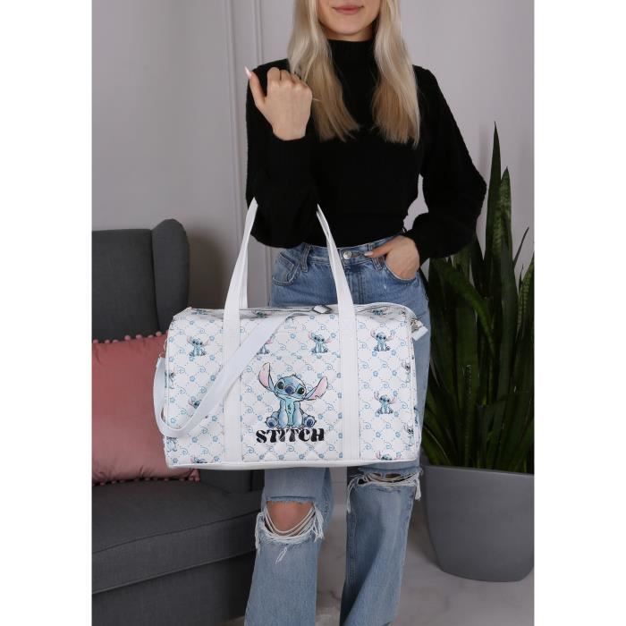 Stitch DISNEY Sac de voyage femme blanc spacieux 45x28x22cm